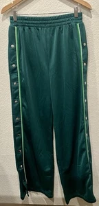 Forever 21 Track Snap-button Pants Green Retro Style Size:M - Picture 1 of 5