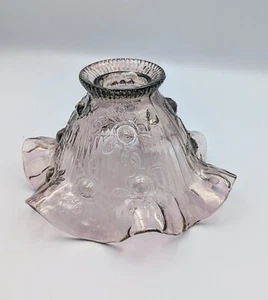 Fenton Cabbage Dusty Rose Pink Glass Lamp Shade - Picture 1 of 4