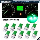 10pcs Green 5050 LED T10 168 158 Wedge Interior/Panel/License Plate Light Bulbs