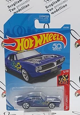 DIE CAST " CUSTOM '67 PONTIAC FIREBIRD " 5/10 HW FLAMES HOT WHEELS SCALA 1/64 - Immagine 1 di 2