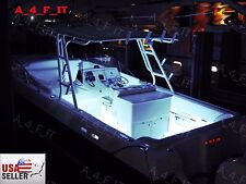 White LED Boat Lights Kit Waterproof Pod Bright LED Strips Marine Bowrider 8pc