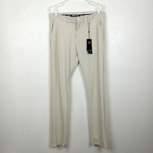 Kenneth Cole Golf Pants Men's 34x32 Stone Khaki Nylon UPF 50+ Activewear