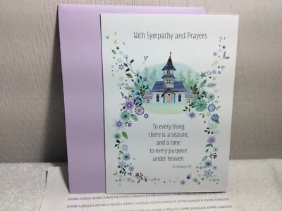 RSVP TARJETA DE FELICITACIÓN SIMPATÍA Nueva con sobre "Con simpatía y oraciones para..." Foto 1 de 2