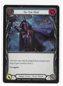 2019 Flesh and Blood FAB 1st Ed Arcane Rising Sic 'Em Shot ARC074-C Blue - Bild 1 von 2