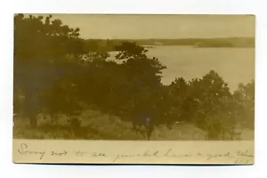 Centerville MA annullo, vista uccellino lago 1906 cartolina RPPC, fienile - Foto 1 di 2
