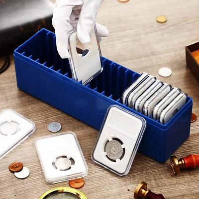Coin Storage Box Collection Case for 20 PCGS NGC PCCB PMGab Slab Coin Holders - Image 1 of 4