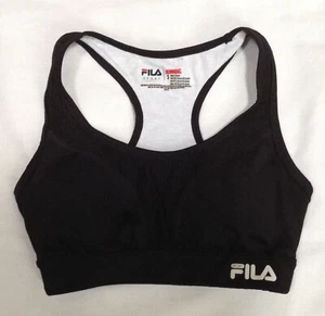 Sujetador deportivo Fila Sport Running soporte medio negro espalda deportiva S puede adaptarse a XS - Imagen 1 de 5