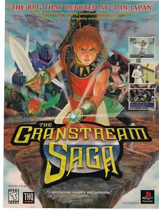 The Granstream Saga Video Game Print Ad 1998 Poster Promo - Picture 1 of 1