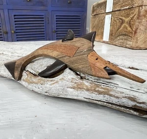 Große 4,3" Vintage mehrfarbige Holz Holz Schwertfisch handgefertigte Brosche Anstecknadel #765 - Bild 1 von 8