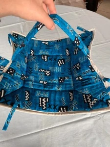 Hand Printed African Batik Napkin. Cee na Ethnic Decoration Fan - Picture 1 of 2