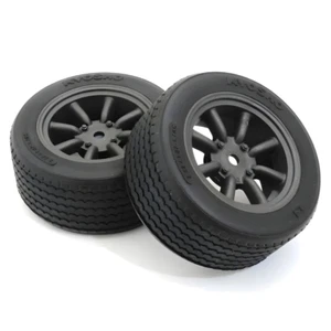 Kyosho Glued TC Tyre FZ02 8-Spoke Watanabe Wheel Black Metallic 2pcs FATH706BKM - Picture 1 of 1