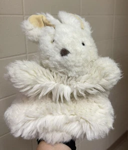 Fluppets Handpuppe flauschig weiß Hase eingestellt - Bild 1 von 3