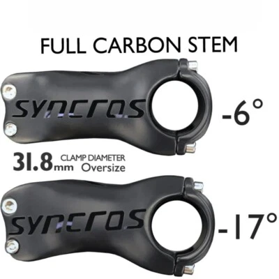 Full Carbon Stem Mountain/Road Bike Parts Angle 6/17 Degree 60-120mm Carbon Stem - Image 1 of 4
