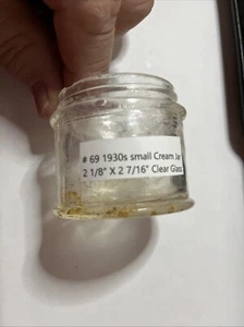 1930s Small Cream Jar 2. 1/8” Tall 2. 7/16 Wide Came From 1920s to 1930s Dig - Picture 1 of 8