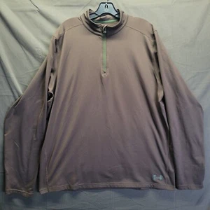 Under Armour Dark Green Quarter Zip Thermal Sweater Sz Large Loose - Picture 1 of 12