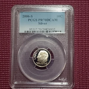 2006 S 10C Silver Roosevelt Dime PCGS PR70DCAM - Picture 1 of 2