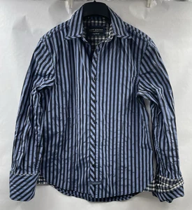 Scott Weiland English Laundry Shirt Mens Medium Size Blue Button Front Flip Cuff - Picture 1 of 9