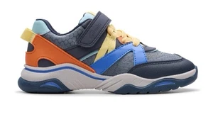 Clarks Jungen Turnschuhe Feather Pace K Kind Junge grau Kombi Turnschuhe Größe 11,5G - Bild 1 von 6