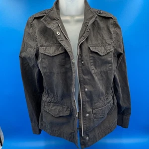 GAP Women's Black Military Anorak Jacket Utility Full Zip Size Small - Vintage - Picture 1 of 5