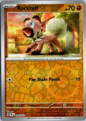 Rockruff - SV05: Temporal Forces #089/162 Reverse Holo Common - Image 1 of 2