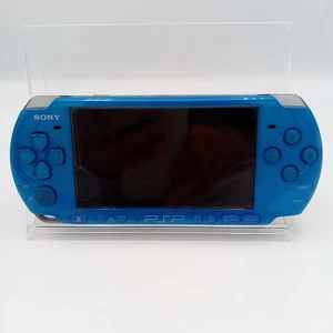 Sony PSP-3000 Blue With Battery Region Free Japanese In Good Condition - Picture 1 of 13