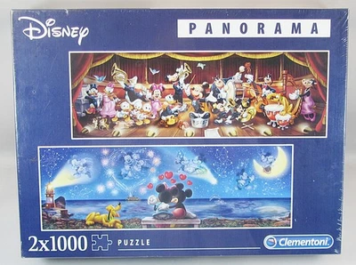 Пазлы панорамные Clementoni 2x1000 шт. DISNEY Mickey Mouse & Pals ЗАПЕЧАТАННЫЕ - Изображение 1 из 3