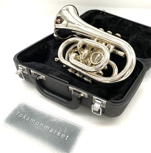 Jupiter JPT-416 Pocket Trumpet Silver Used with Case - Picture 1 of 23