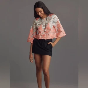 Eva Franco Anthropologie Damen Spitzen kurz Glockenärmel Top-Größe Medium - Bild 1 von 9