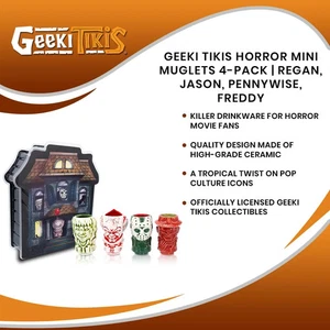 Geeki Tikis Horror Mini Muglets 4er Pack | Regan, Jason, Pennywise, Freddy - Bild 1 von 7