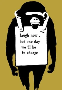A3 Art Poster - Laugh Now - Banksy Print - Picture 1 of 1