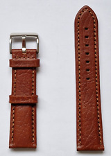 Condor Elite 22mm Brown Leather Watch Strap Camel Grain St. Steel Buckle