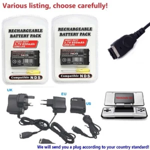 Battery or wall charger for Nintendo DS Original NDS 850mAH & Screwdriver Tool - Picture 1 of 45