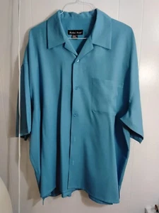 Fortino Landis Men's 2 Pcs Leisure Suit Baby Blue Short Sleeves Size 5XL - Picture 1 of 7