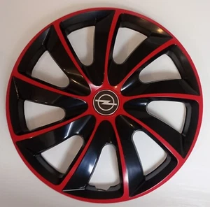 4 tapacubos tapacubos para Opel Corsa Astra Vectra Meriva Zafira 15" negro - Imagen 1 de 2