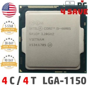 4th Gen Intel Core i5-4690S CPU 3.20GHz (Turbo 3.90GHz) 4-Core 6M LGA-1150 SR1QP - Picture 1 of 1