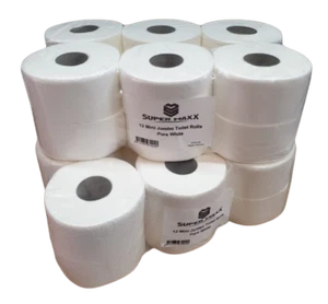 Mini rollo de papel higiénico Jumbo de 2 capas de papel tisú puro de la mejor calidad no reciclado - Imagen 1 de 2