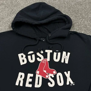 Boston Red Sox Sweatshirt Men XL Blue Hoodie MLB Baseball Pullover 47 Brand - Picture 1 of 8