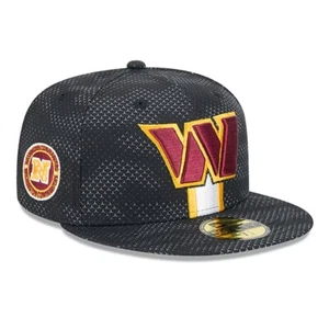 Wahington Commanders 2024 Sideline New Era 59Fifty Fitted Hat Cap-Black - Picture 1 of 3