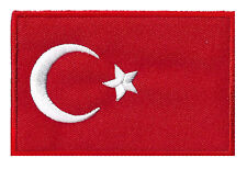 Patche ecusson patch Turquie drapeau Turc Turkey flag 85x55mm thermocollant 