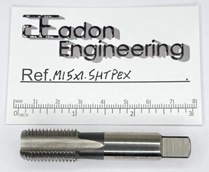 Juego de grifo o grifo fino métrico M15 x 1,5 mm, HSS. Por primeras marcas. - Imagen 1 de 2