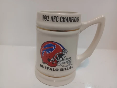 Vintage 1992 NFL Buffalo Bills 1992 AFC Champions Beer Stein Mug Cover