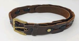 Dan Post Leather Belt Chain Style SZ 32 GL2