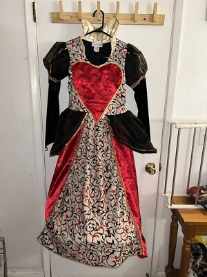 Vestido Princesa Paraíso Fantasia de Halloween Meninas Rainha do Coração Tamanho XL 12 - Imagem 1 de 4