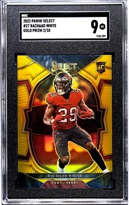 2022 Panini Select Rachaad White GOLD ROOKIE /10 SSP SGC 9 - Image 1 of 2