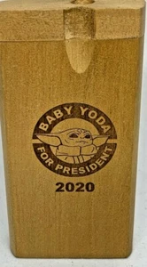 BABY YODA FOR PRESIDENT 2020 PORTABLE BOWL ONE HITTER FLOWER  4" TOBACCO DUGOUT - Picture 1 of 12