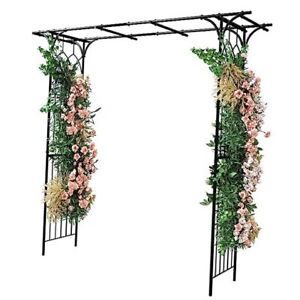  Garden Arch Trellis, Metal Garden Arbor for Climbing Plants Outdoor, Wedding 