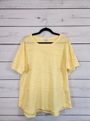 Женская блузка с коротким рукавом Avenue желтый вырез лодочкой размер 14/16 - Изображение 1 из 4