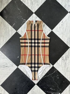 Burberry Kids 14Y Contrast Check Stretch Nylon Swimsuit One Piece UNWORN - Picture 1 of 13