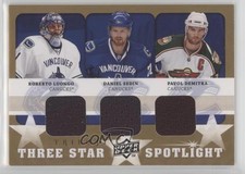 2008-09 Trilogy Three Star Spotlight Jerseys Roberto Luongo Pavol Demitra HOF