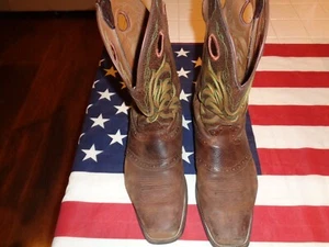 WOW 30% OFF MEN JUSTIN COWBOY SQUARE BOOTS SIZE 13EE. - Picture 1 of 7